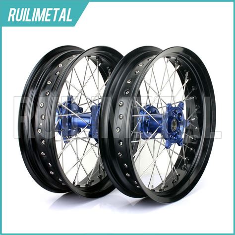 17 Supermoto For YAMAHA Wheel Set Hub Rim YZF 250 450 YZ250F YZ450F