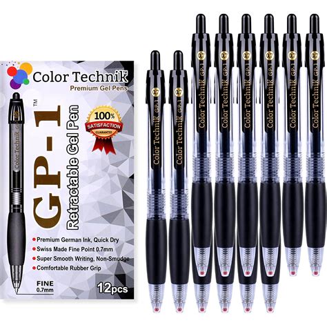 Color Technik Gp Premium Retractable Gel Ink Roller Ball Pens Fine