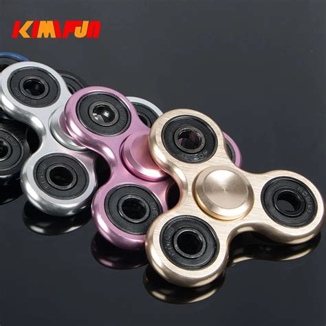 Aliexpress Buy Metallic Tri Spinner Fidgets Anti Stress Sensory