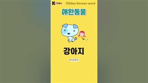 개 강아지 고양이 한국어 배우기 한국어 단어 익히기 Learn Korean Talk To Me In Korean