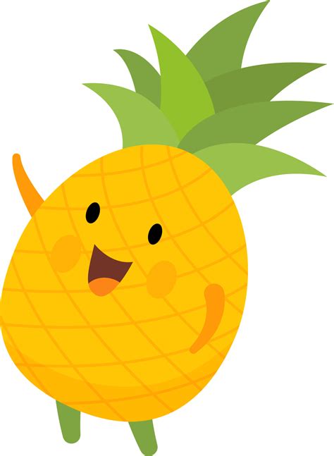 Ananas Zeichentrickfigur Png