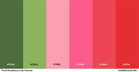 Fresh Strawberry Color Scheme - Palettes - SchemeColor.com