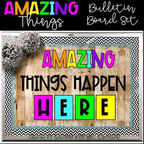 Amazing Things Happen Here Bulletin Board Letters Teacher Bulletin