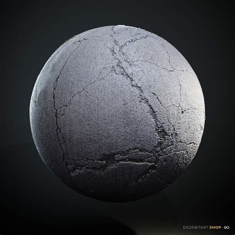 Cracked Concrete Scanned Pbr Textures X Cm Exorbitart Shop