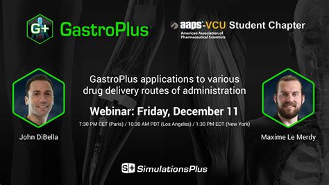 Gastroplus® Applications To Various Drug Delivery Routes Of