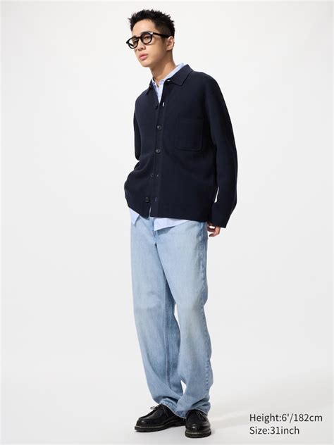 mens wide straight jeans longer uniqlo de
