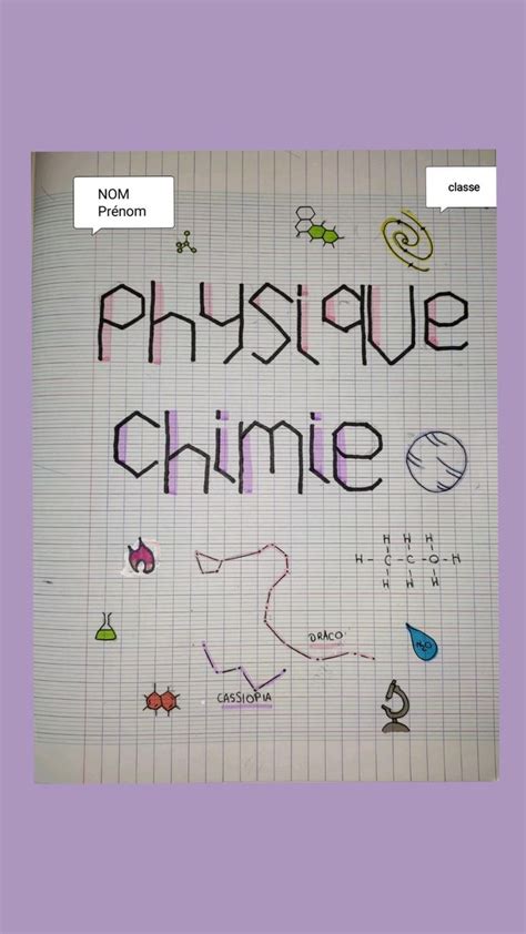 Page De Garde Physique Chimie Physique Chimie Page De Garde Chimie