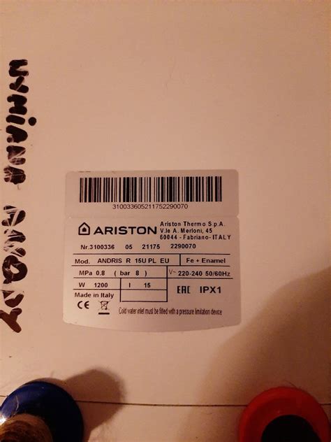 Ariston Podgrzewacz Wody Model Andris R U Pl Eu Ustro Olx Pl