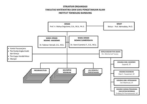 Struktur Organisasi Fmipa Itb