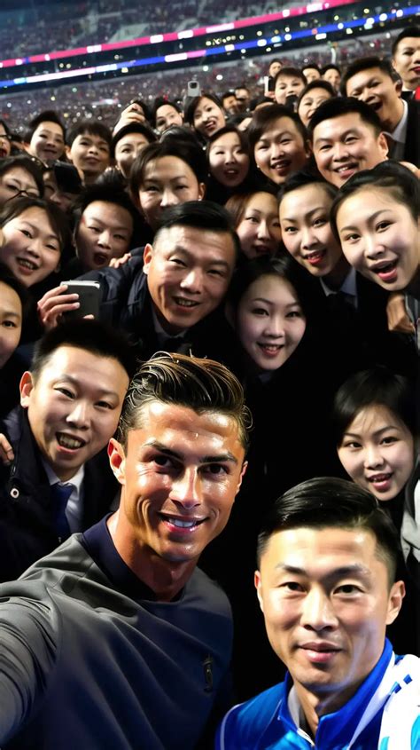 Cristiano Ronaldo Selfie Moment With Chinese Fans Muse Ai