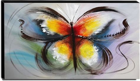 Quadro De Pintura Borboleta 60x105cm 1088 Br