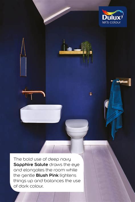 Dark Blue Bathroom Idea | Navy Blue Bathroom Walls