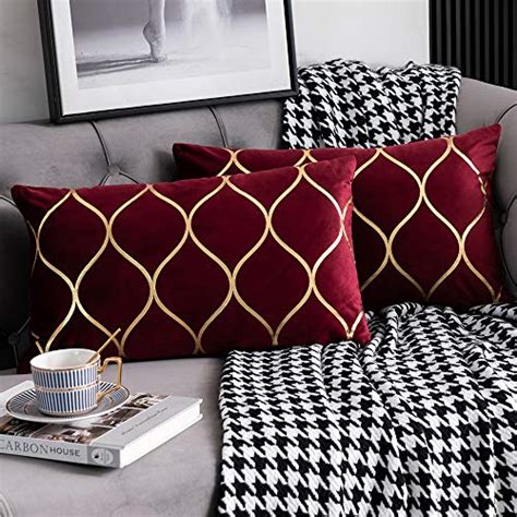 Pretty In Burgundy And Gold: The Best Throw Pillows For Your Home