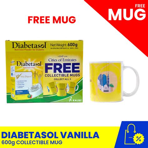 Diabetasol Vanilla G With Free Collectible Mug Diabetes Friendly