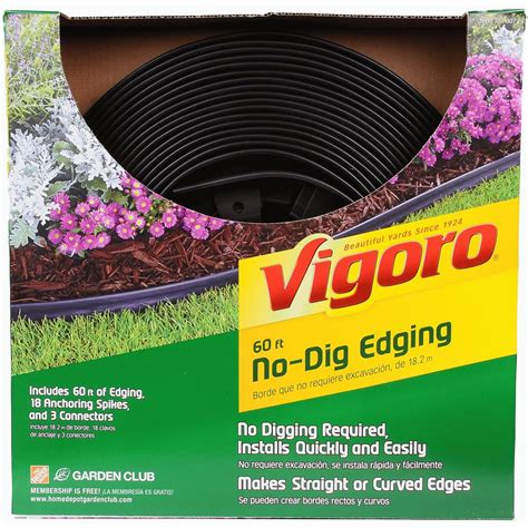 Vigoro 60 Ft No Dig Landscape Edging Kit 3001 60hd The Home Depot