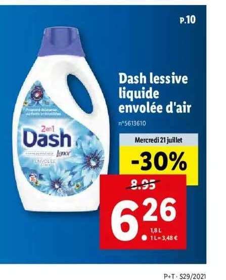 Promo Dash Lessive Liquide Envol E D Air Chez Lidl Icatalogue Fr