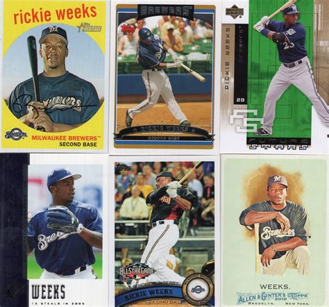 RICKIE WEEKS Lot Of 30 23 Different Premium Baseball Cards Milwaukee