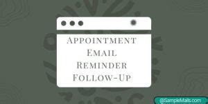 Appointment Email Reminder Follow-Up Template, Example