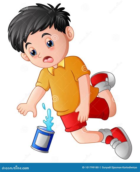 Cartoon Boy Fall Down Vector Illustration | CartoonDealer.com #45747166