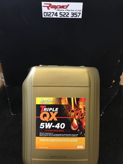 Triple Qx Synplus W Fully Synthetic Car Engine Oil L A B