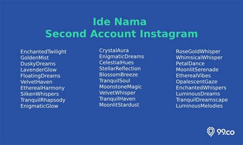 500 Nama Second IG Aesthetic Keren Belum Dipakai