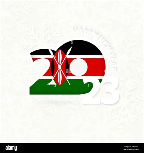 New Year 2023 for Kenya on snowflake background. Greeting Kenya with ...