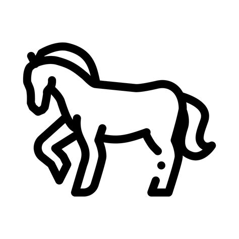 Horse Animal Icon Vector Outline Illustration 17591478 Vector Art at ...