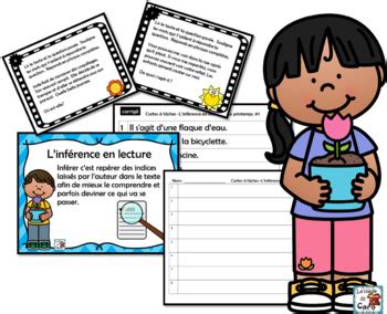 L inférence en lecture Cartes à tâches PRINTEMPS FRENCH TASK CARDS