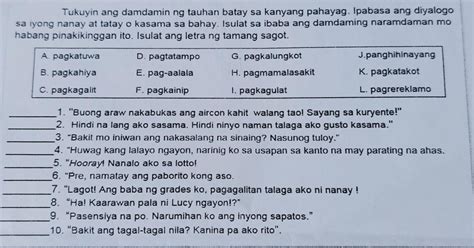 Ilarawan Ang Mga Tauhan Batay Sa Kanilang Mga Damdamin Tauhan Karanasan