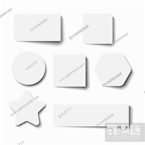 Blank Sticker Template Over White Background Vector Illustration Stock Vector Vector And Low