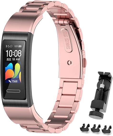 Mijobs Metal Strap Compatible With Huawei Band Pro Band Pro Band