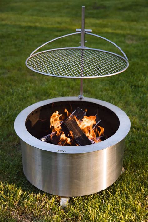 Double Flame 24 With Outpost Grill Breeo Fire Pit Fire Pit Grill