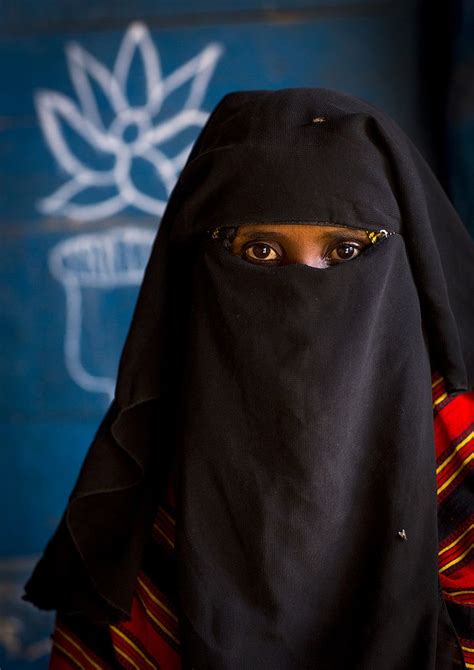 Afar Tribe Woman Covered With A Veil Assaita Afar Regional State