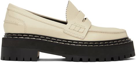 Off White Lug Sole Platform Loafers By Proenza Schouler On Sale