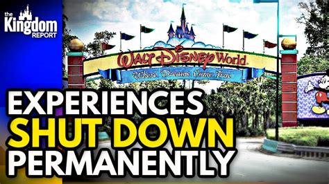 Walt Disney World SHUTS DOWN Multiple Experiences For Good YouTube