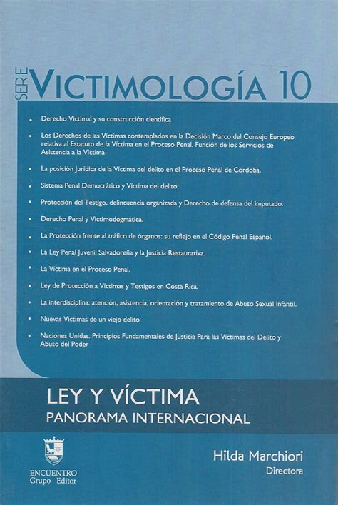 Victimolog A Ley Y V Ctima Ediciones T Cnicas Paraguayas