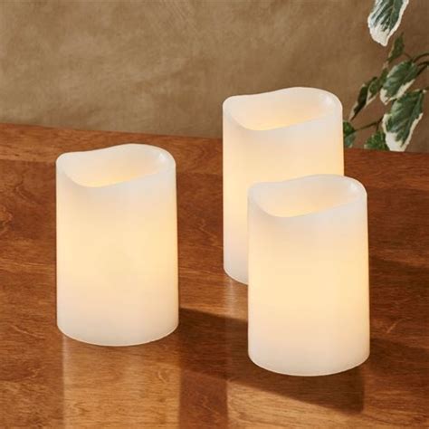 Nera Vanilla Scented Led Candle Set With Batteries