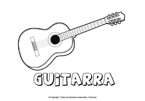 Los Mejores Dibujos De Guitarras Para Colorear Todo Para Colorear