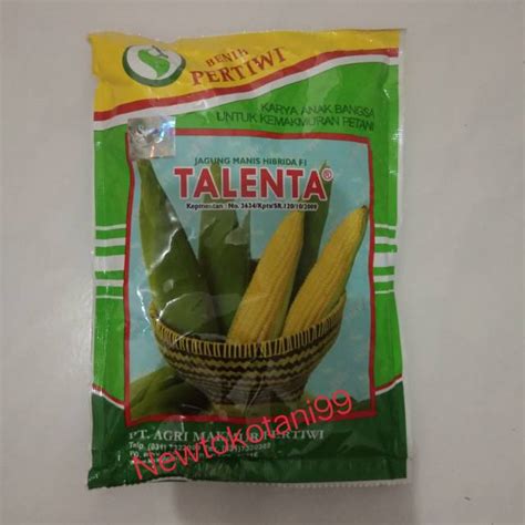 jual benih bibit jagung manis hibrida talenta   gram  pertiwi