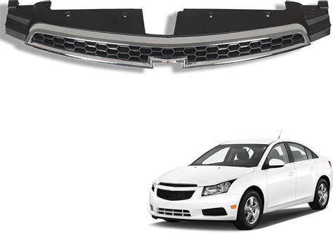 Amazon Waltyotur Front Bumper Upper Top Grille Black Chrome