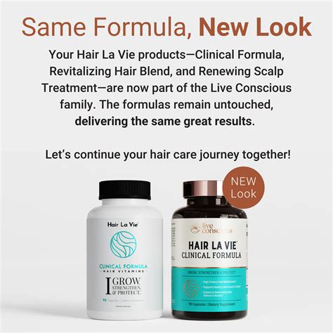 Live Conscious Hair La Vie Clinical Formula Hair Vitamins For Hair