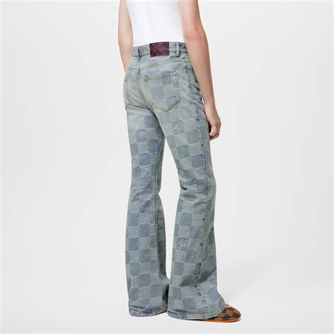 Damier Bootcut Denim Pants Ready To Wear LOUIS VUITTON