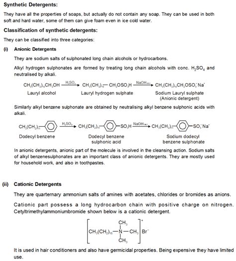 how to identify cationic ,anionic and non ionic detergent