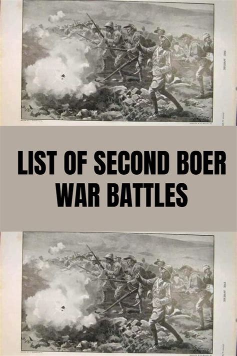 List of second boer war battles – Artofit