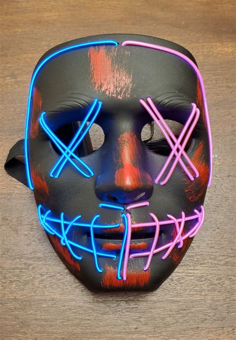 Purge Halloween Double Color Neon Glow Mask – Neon Culture