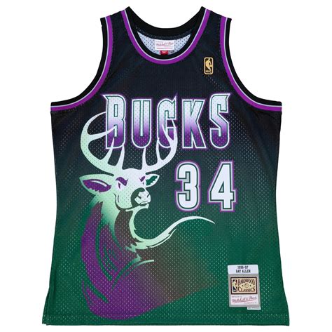 Mitchell Ness Fadeaway Swingman Ray Allen Milwaukee Bucks