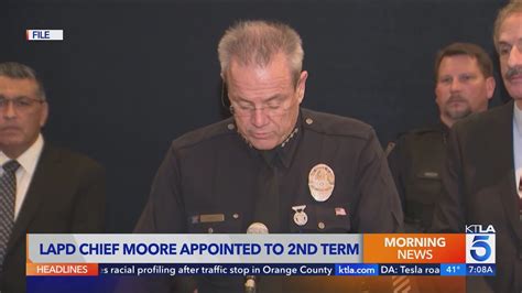 Lapd Chief Michel Moore Reappointed To Second Term Youtube