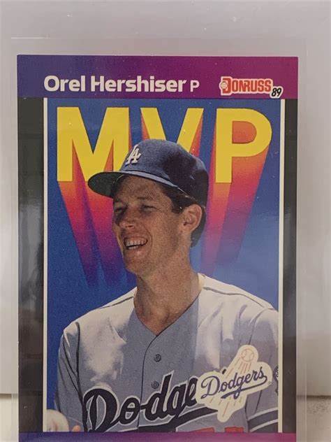 Donruss Mvp Error Card Bc Orel Hershiser No Dot After Inc Ebay