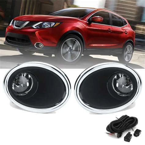 For Nissan Rogue Sport 2017 2018 Bright Light Lamp Covers A Pair Front