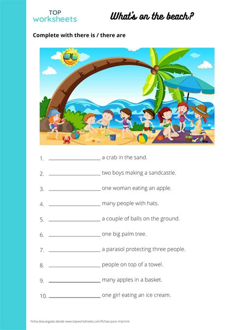 Beach Ficha Para Imprimir TopWorksheets